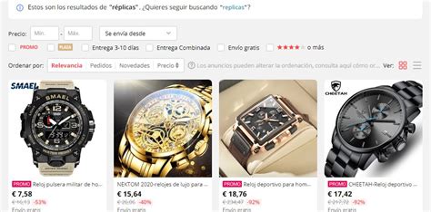 Así se ofrecen las imitaciones en AliExpress en 2021.